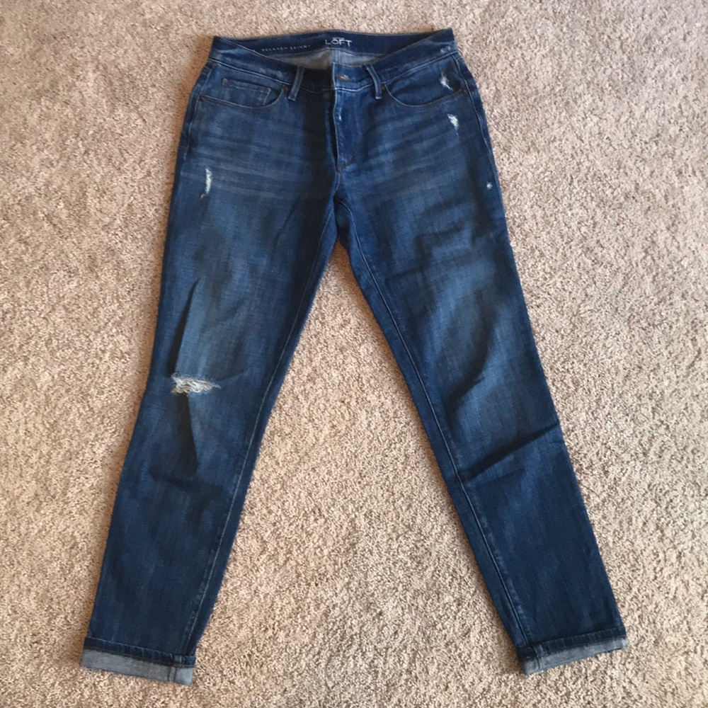 Hardly worn- Loft dark wash jeans